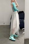 Marc Le Bihan 2590 Collection of Triple Tulle Silk Skirts Handmade in France MLB-2590-BAI White